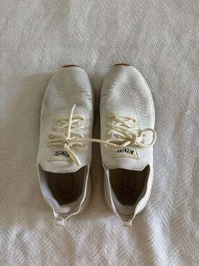 Rival Knit Lace-Up Casual Athletic Sneakers - White